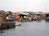 One of Ton Le Sap's many floating villages
